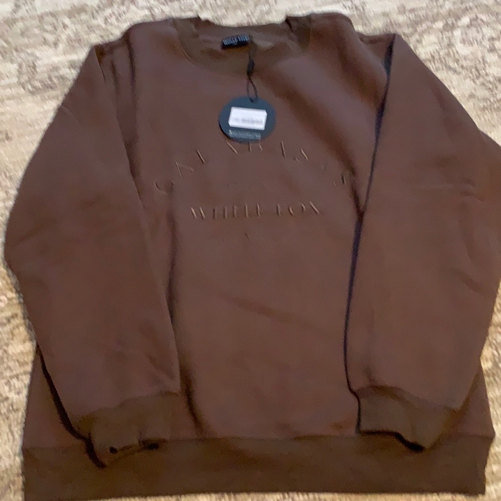 NWT White fox Boutique Best of Both oversized crew